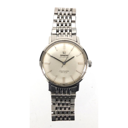 919 - Gentleman's Omega automatic seamaster deville wristwatch, 3.5cm in diameter, approximate weight 66.2... 