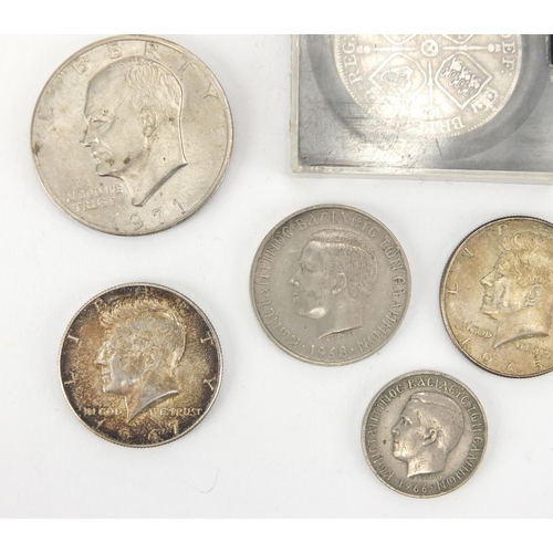 490 - Antique and later coins including an 1890 double florin