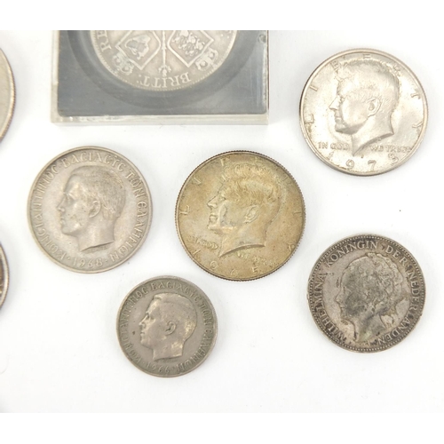 490 - Antique and later coins including an 1890 double florin