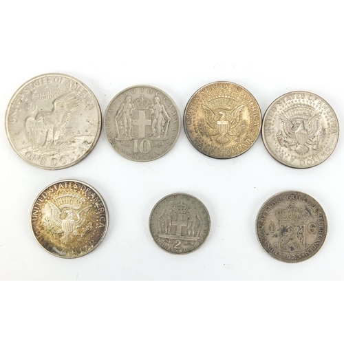 490 - Antique and later coins including an 1890 double florin