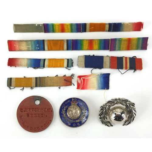 287 - British Military World War I and World War II medal group and related Militaria, relating to PTE C H... 