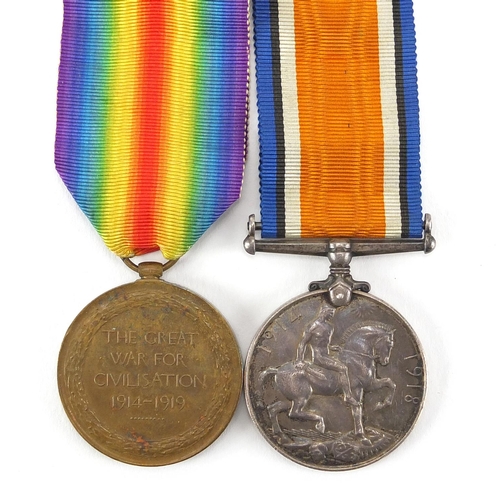 296 - British Military World War I pair awarded to L-33793DVR.R.W.CORDINER.R.7.A.R.