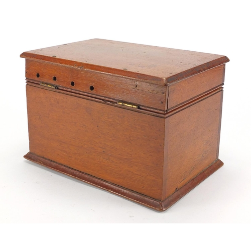 123 - Vintage mahogany cased Revophone manufactured by Britannia Works Staffordshire, 26cm wide