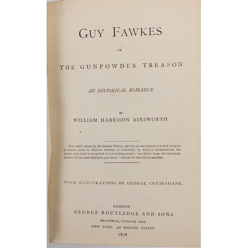 180 - Guy Fawkes or The Gunpowder Treason and Historical Romance by William Harrison Ainsworth, tooled lea... 
