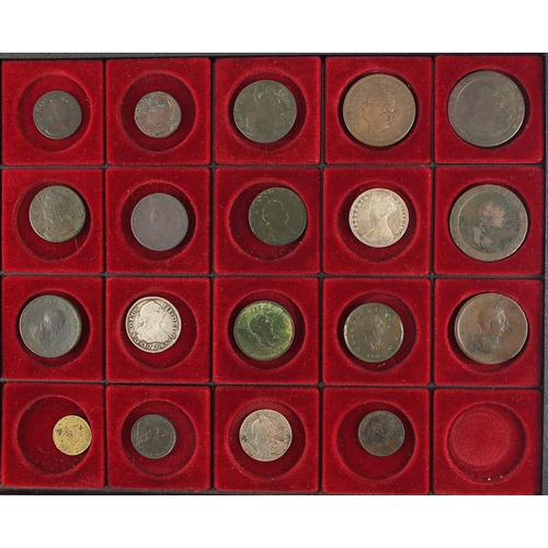 224 - Antique and later British and World coinage arranged in collectors drawers, including hammered silve... 