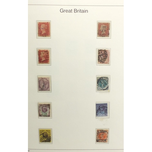 189 - 19th century and later British and World stamps, arranged in four albums and folders including penny... 