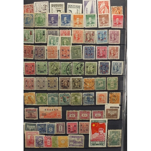 189 - 19th century and later British and World stamps, arranged in four albums and folders including penny... 