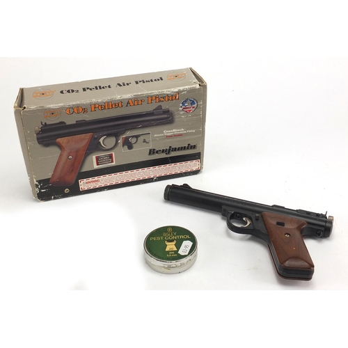 364 - Benjamin Sheridan 20cal air pistol with box, numbered 798701958