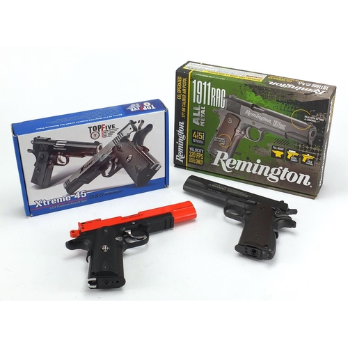 365 - Two air pistols comprising a Remington 1991 RAC .177 and an Xtreme 45 G&G Armanent, both with boxes