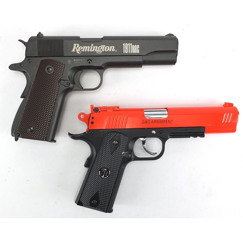 365 - Two air pistols comprising a Remington 1991 RAC .177 and an Xtreme 45 G&G Armanent, both with boxes