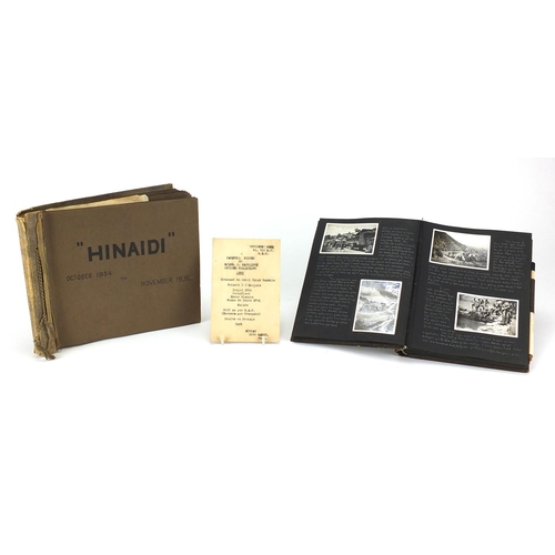 168 - Two 1930's Military interest photograph albums with annotations, one titled Hinaidi October 1934- No... 