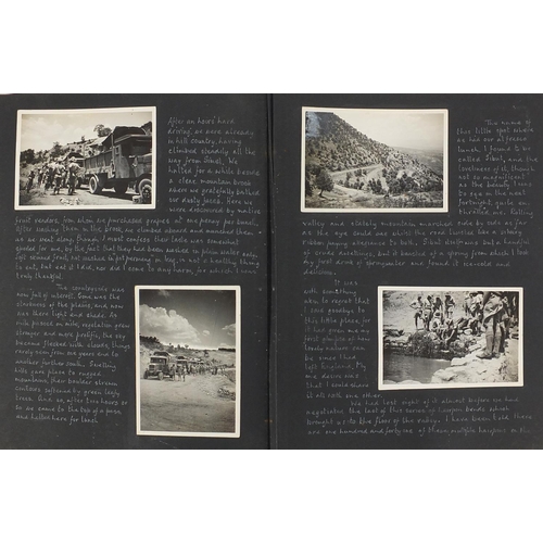 168 - Two 1930's Military interest photograph albums with annotations, one titled Hinaidi October 1934- No... 