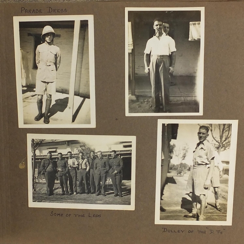 168 - Two 1930's Military interest photograph albums with annotations, one titled Hinaidi October 1934- No... 