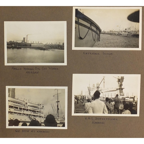 168 - Two 1930's Military interest photograph albums with annotations, one titled Hinaidi October 1934- No... 