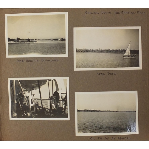 168 - Two 1930's Military interest photograph albums with annotations, one titled Hinaidi October 1934- No... 