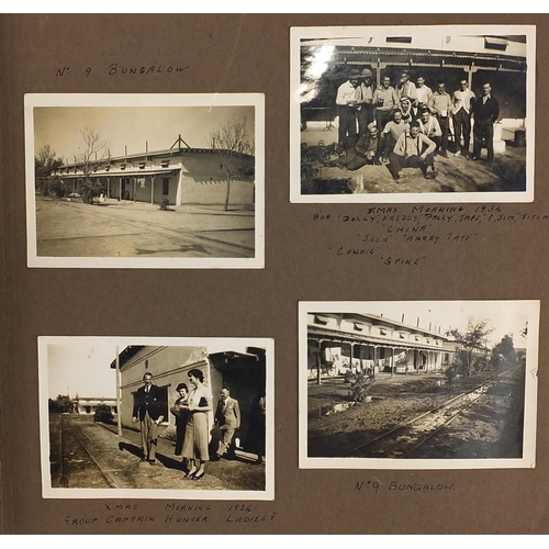 168 - Two 1930's Military interest photograph albums with annotations, one titled Hinaidi October 1934- No... 