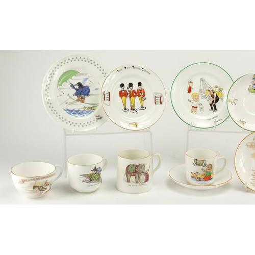 667 - Collection of nursery china including Cauldon, Royal Doulton, Crown Staffordshire, Midwinter and Sut... 