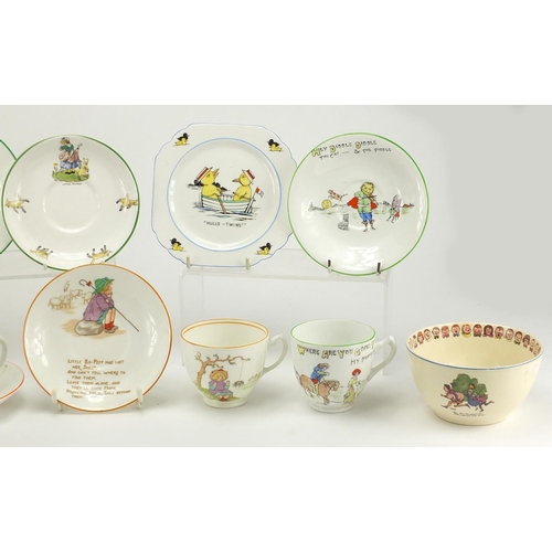 667 - Collection of nursery china including Cauldon, Royal Doulton, Crown Staffordshire, Midwinter and Sut... 