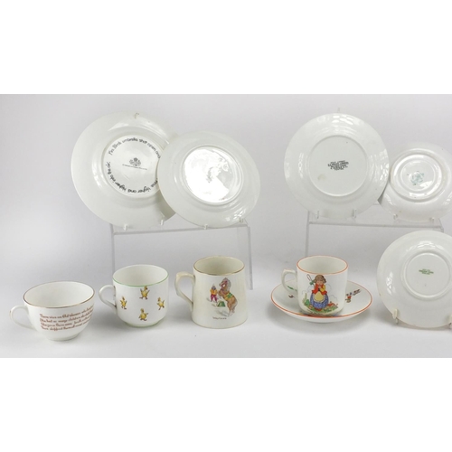 667 - Collection of nursery china including Cauldon, Royal Doulton, Crown Staffordshire, Midwinter and Sut... 