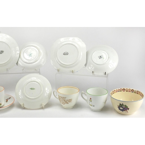 667 - Collection of nursery china including Cauldon, Royal Doulton, Crown Staffordshire, Midwinter and Sut... 