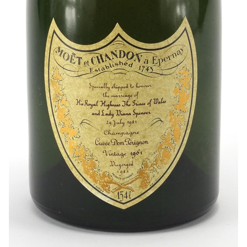 76 - Magnum bottle of Moet & Chandon 1981 Dom Perignon Champagne, specially shipped to honour the marriag... 