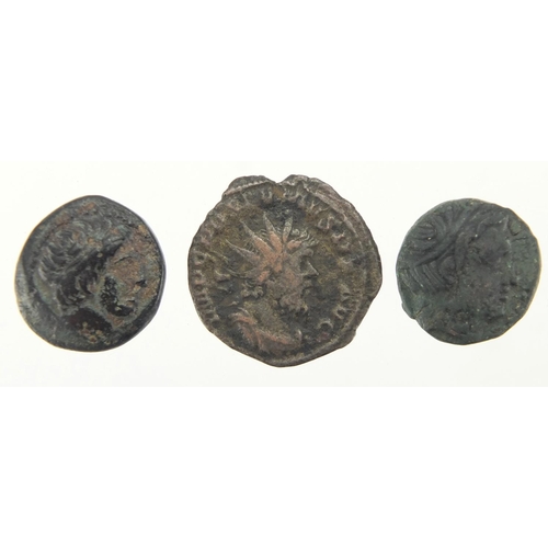 258 - Three Roman coins various, approximate weight 13.4g