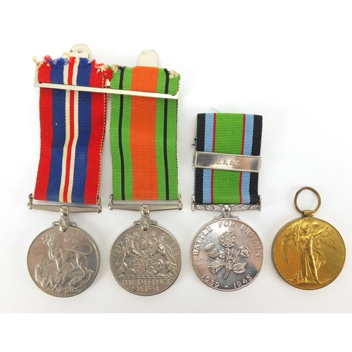 301 - British Military World War I, World War II and Battle For Britain medals, relating to the Lines fami... 