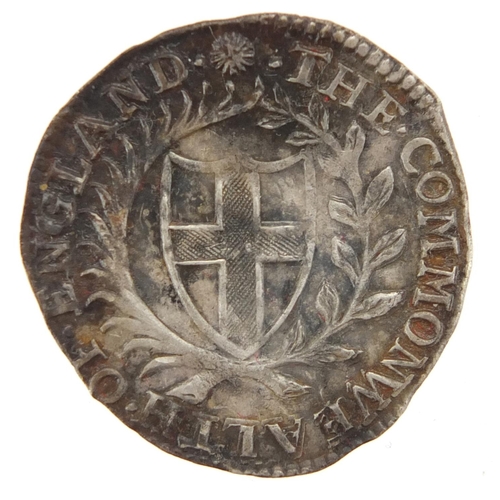 190 - Oliver Cromwell Commonwealth 1656 hammered silver shilling, 2.6cm in diameter, approximate weight 3.... 
