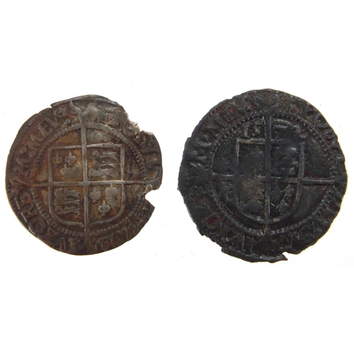 211 - Four Elizabethan hammered silver pennies, including dates 1566, 1572 and 1575, approximate weight 4.... 