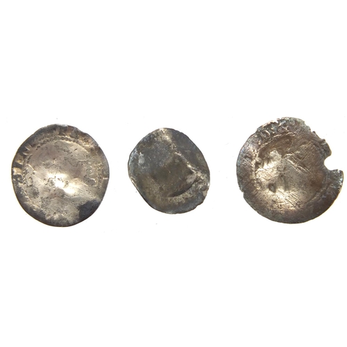 222 - Eleven hammered silver coins mostly British, various denominations, the largest 2.5cm in diameter, a... 