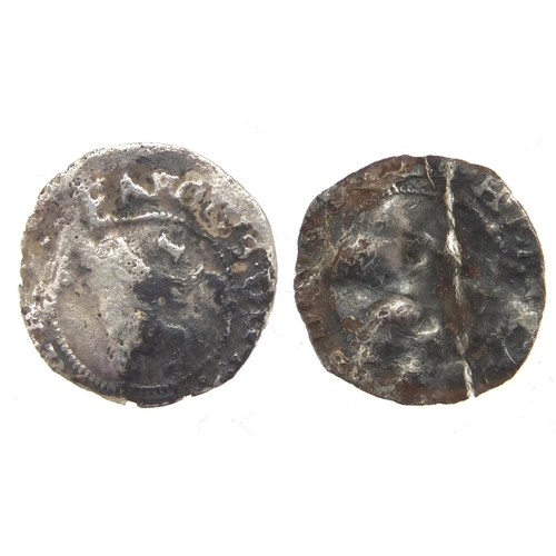 217 - Eleven hammered silver coins including six pence, three pence and pennies, approximate weight 13.4g