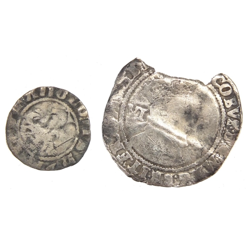 217 - Eleven hammered silver coins including six pence, three pence and pennies, approximate weight 13.4g