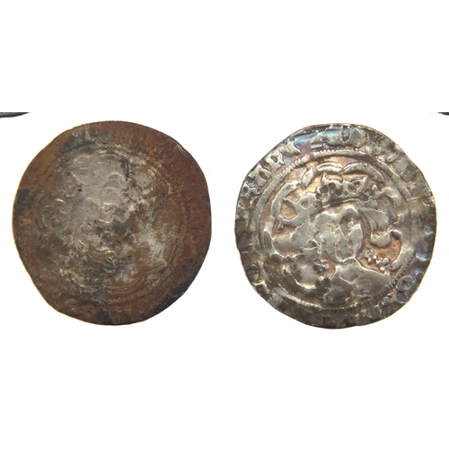 200 - Five hammered silver coins, each approximately 2.6cm in diameter, approximate weight 14.4g