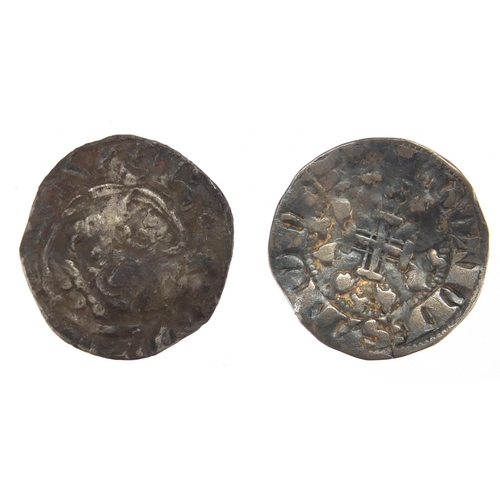 206 - Two hammered silver pennies, approximate weight 2.6g