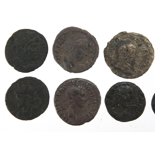 260 - Twelve Roman coins, approximate weight 25.3g