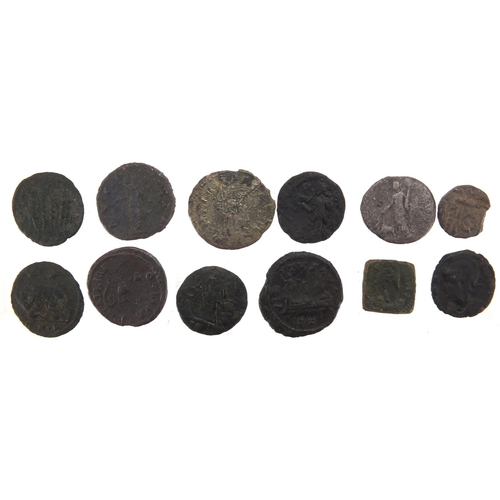 260 - Twelve Roman coins, approximate weight 25.3g