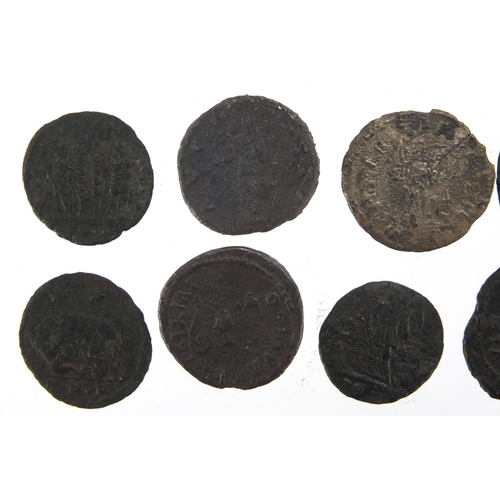 260 - Twelve Roman coins, approximate weight 25.3g