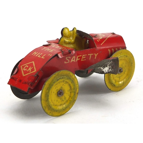 404 - Japanese tin plate Over the Hill Alps safety car, 63cm in length