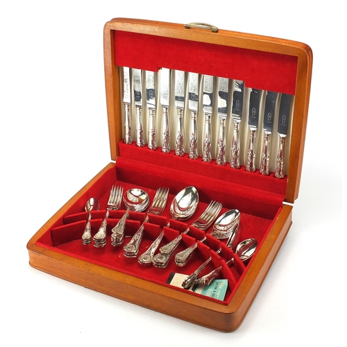 2046 - Six place canteen of silver plated cutlery, the canteen 40.5cm high