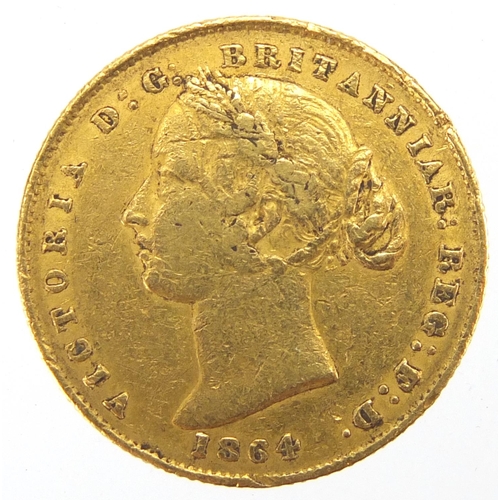 242 - Australia Victoria young head 1864 Sydney Mint gold sovereign, approximate weight 8.0g