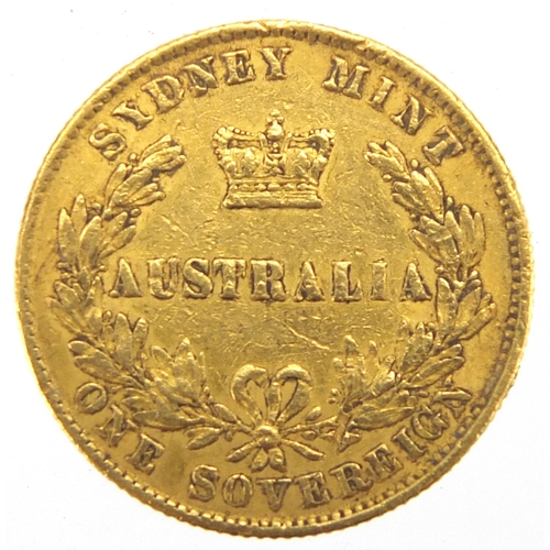 242 - Australia Victoria young head 1864 Sydney Mint gold sovereign, approximate weight 8.0g