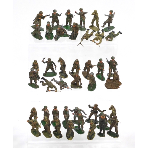 382 - Large collection of plastic soldiers and accessories including some Britain examples