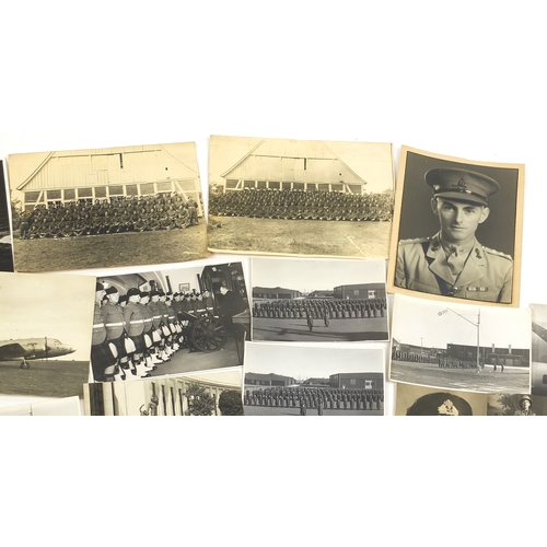 319 - Military interest ephemera and photographs including a fold out map, photographs of ships, planes an... 