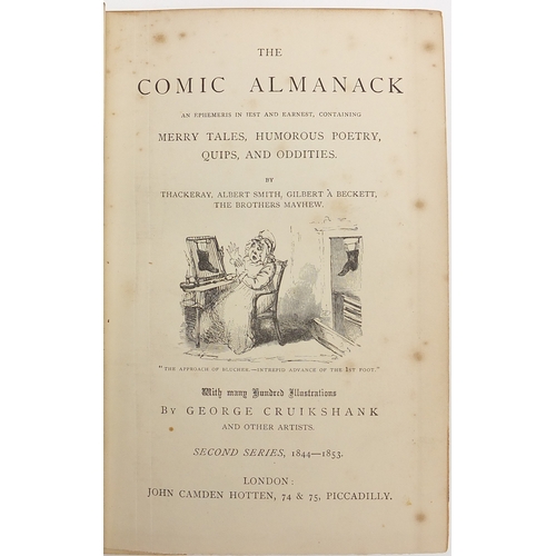 179 - The Comic Almanac by George Cruikshank, two leather bound hardback books, first series 1835-1843 and... 
