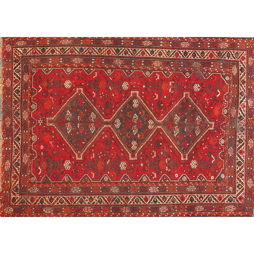 2020 - Rectangular Iran Khamseh tribal rug, having an all over geometric design, 295cm x 212cm