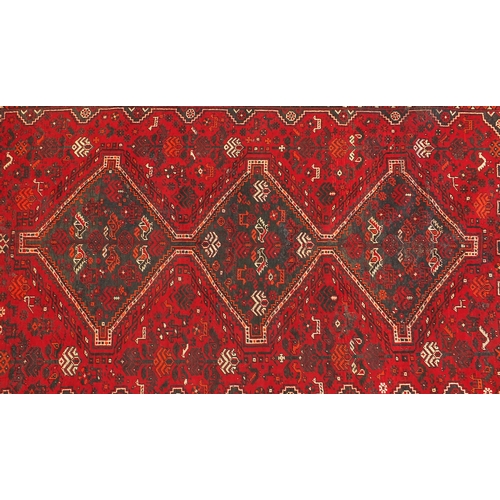 2020 - Rectangular Iran Khamseh tribal rug, having an all over geometric design, 295cm x 212cm