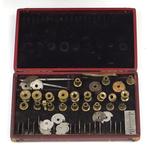 126 - Two vintage watch makers lathes together with watch makers precision tools and accessories, the larg... 