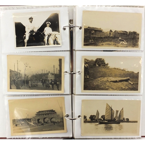 169 - Military interest black and white photographs and glass slides, some relating to Yangtse River Squad... 