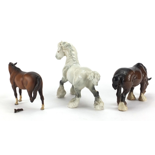 468 - Three Beswick horses including a Graham White example, the largest 21cm high