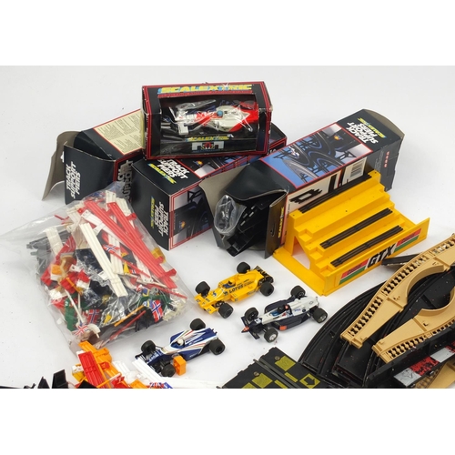 190 - Large collection of Scalextric track and accessories including vehicles